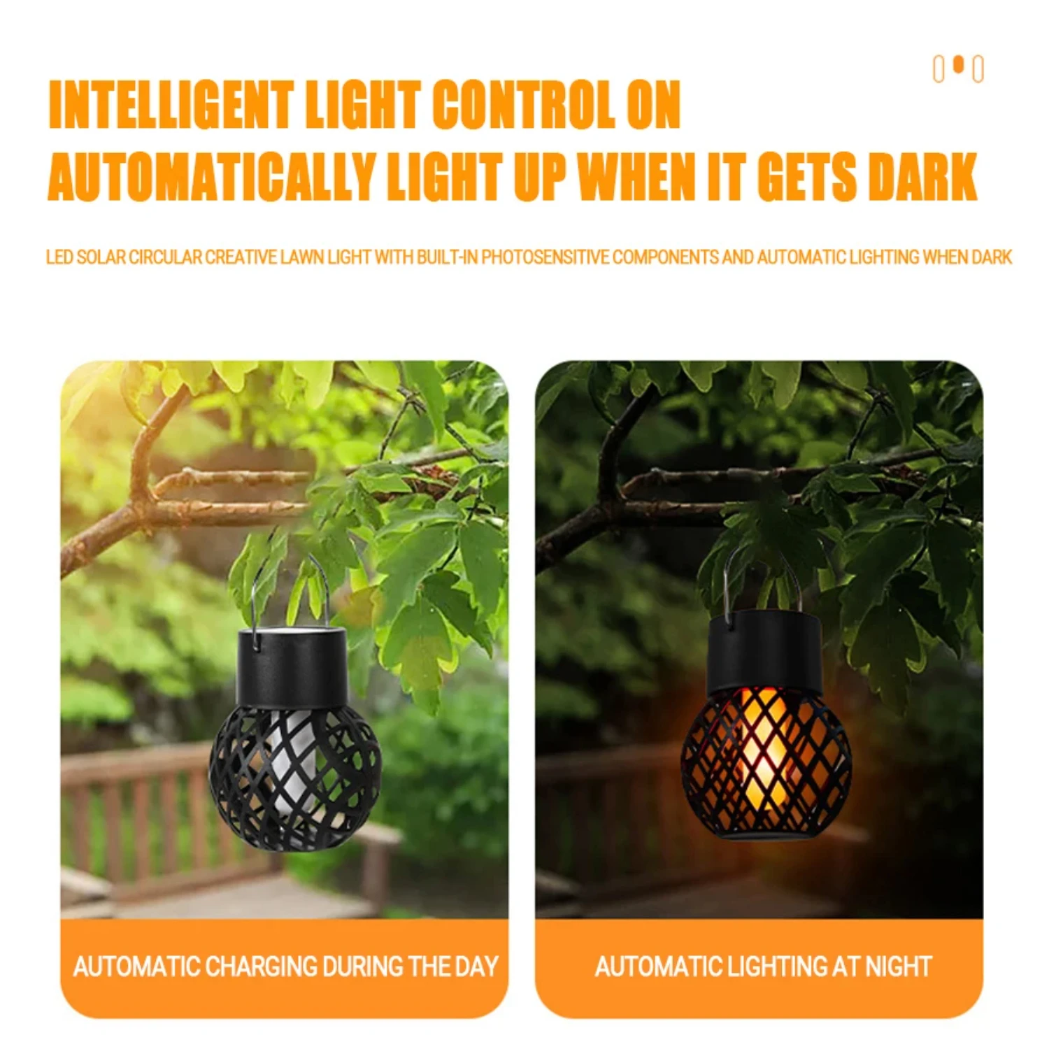 Outdoor Solar Fairy Lights with Realistic Flame Effect - Garden & Patio Decor - Set of 1-6 Pieces