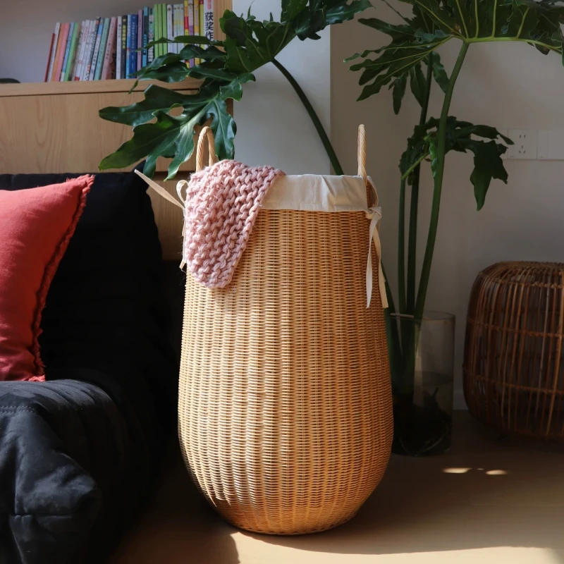 Ins Style Rattan Laundry Baske - Home Decor Hampers ulasan dan harga