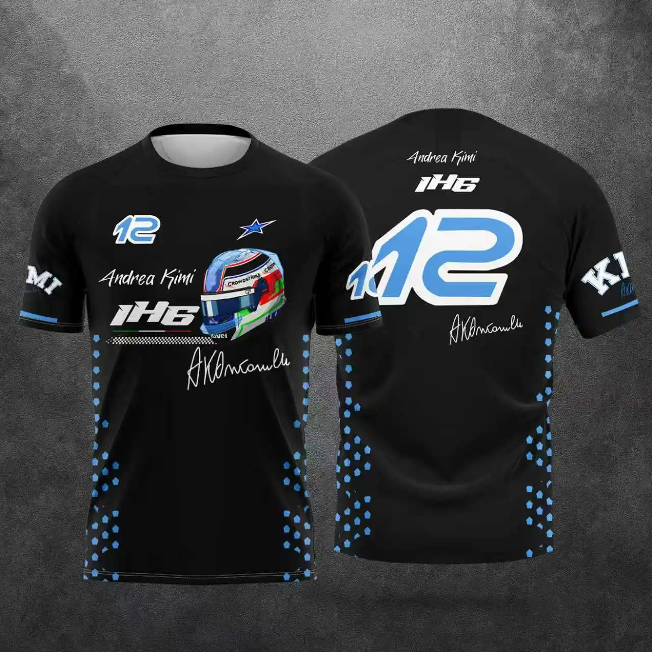 Nuevo Número de Carrera 2026 Camiseta con estampado 3D de Rider Kimi Antonelli para hombre y mujer, informal, de verano, de manga corta, 12