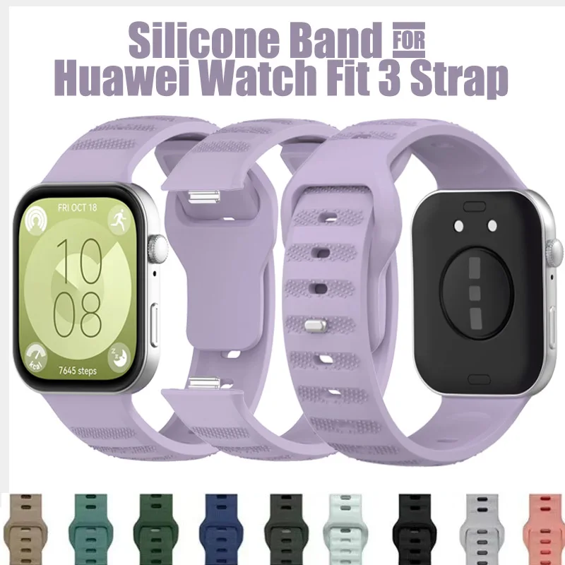 Официальный силиконовый ремешок для часов Huawei Fit 3, дышащие спортивные умные часы, сменная металлическая пряжка Correa для Huawei Fit3 Brlt