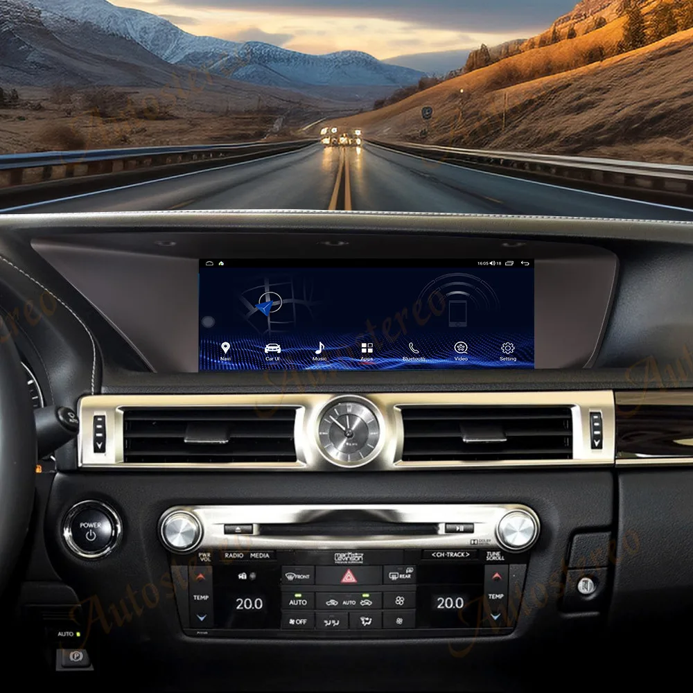 12.3 Touch Screen Android 14 Auto Multimedia Car Radio For Lexus GS 2012-2020 Car GPS Navigation Audio Stereo Head Unit Carplay