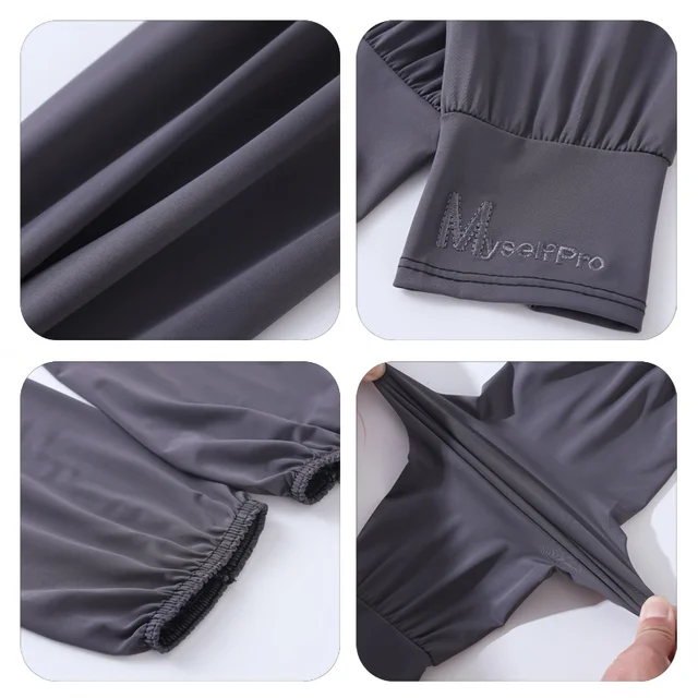 Cooling Arm Sleeves Breathable Sun Protection Ice Slik Sleeves Summer Outdoor Sports Driving Cycling Sleeves Men Loose Arm 5