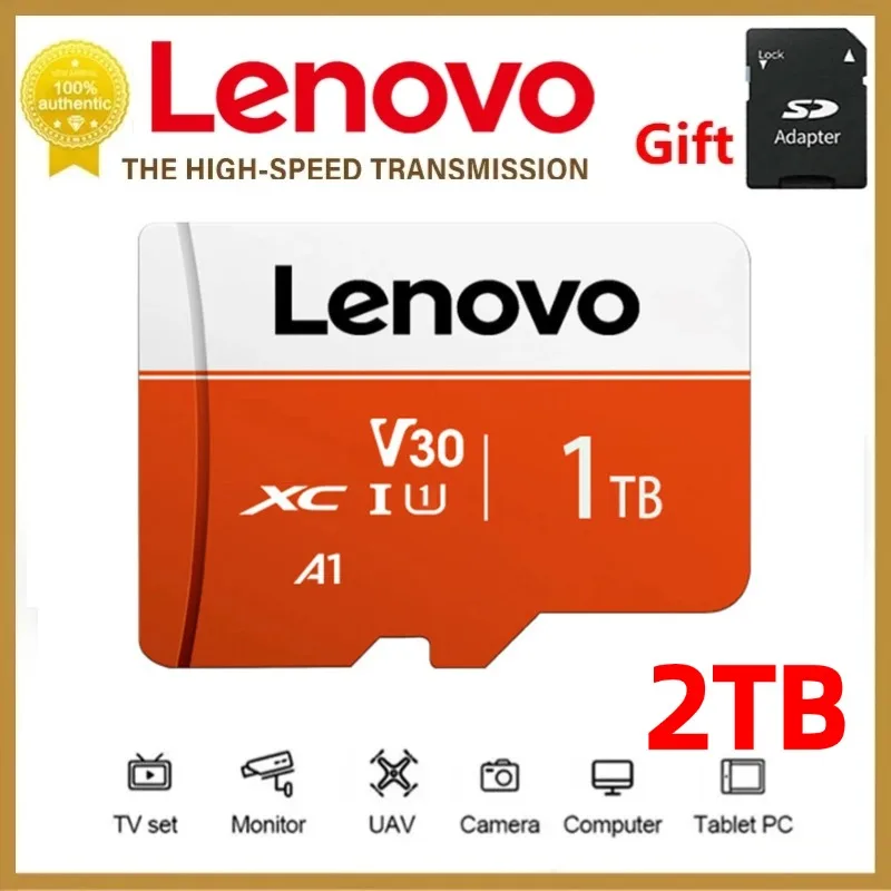 Lenovo 2 ТБ 512G SD/TF флэш-карта памяти 1 ТБ TF флэш-карта высокоскоростная SD-карта для записи вождения камера