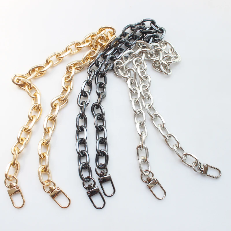 Portable Metal Bag Chains Shoulder Bag Strap O Shape Aluminum Chain For Bags Handbag Handles Silver Golden DIY Bag Accessories