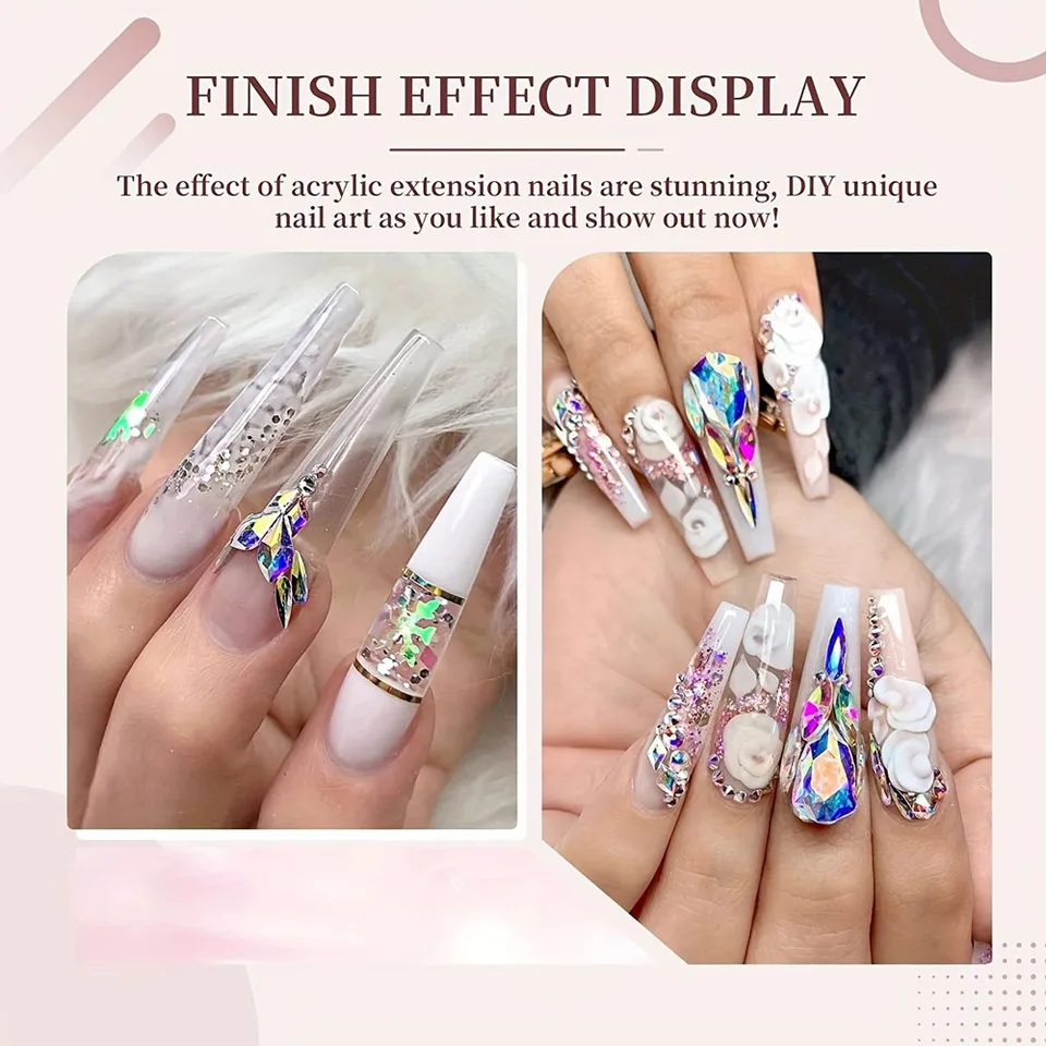 Polvo acrílico nude para uñas al por mayor 50g/100g, colores sólidos 4 en 1, polvos de cristal para extensión, inmersión, tallado, monómero acrílico 5