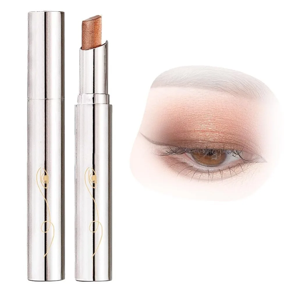 Surligneur polyvalent 3 couleurs crème ombre à paupières scintillant longue durée fard à paupières bâton paillettes outils de maquillage pour les yeux été