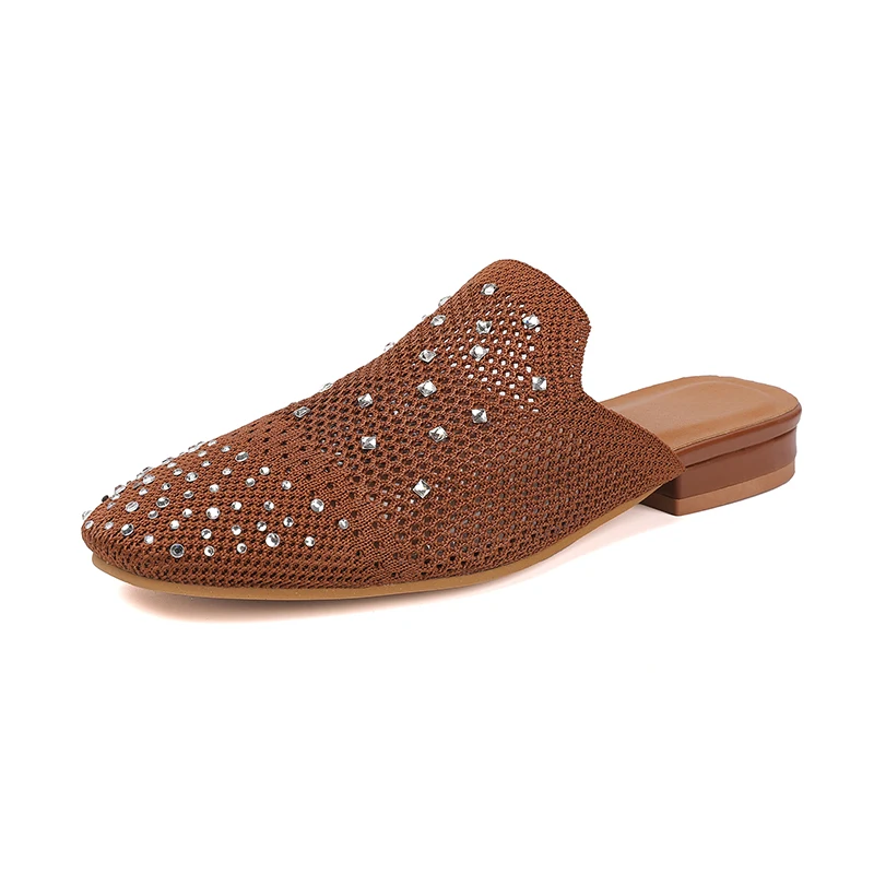 

Весенне-летняя новая верхняя одежда, туфли со стразами и тапочки на плоской подошве из бисера