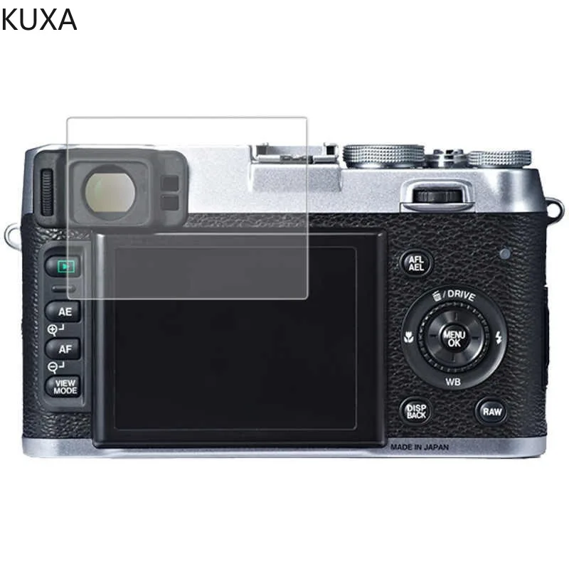 KUXA (Accesorios de audio) Para FUJI Fuji X100S X10 X20 X-E1, paquete de dos piezas, película templada, película de vidrio para pantalla de diamanteA
