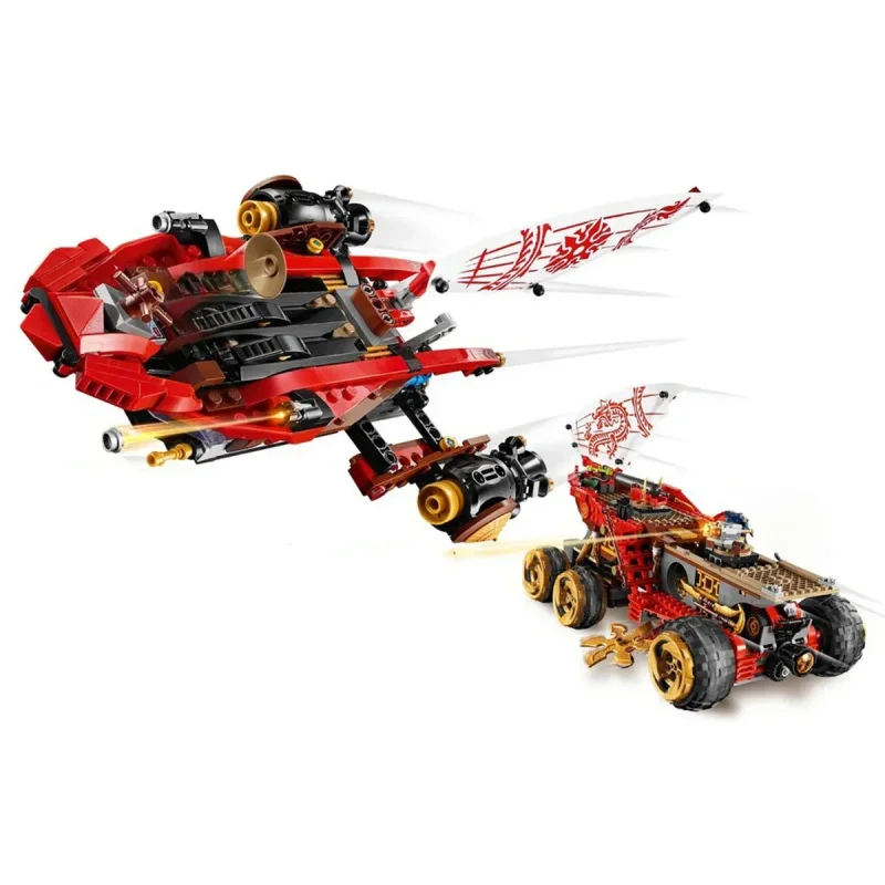 1178 pçs série de filmes ninja 70677 land bounty carro blocos de construção tijolos modelo educação crianças natal presente aniversário brinquedo