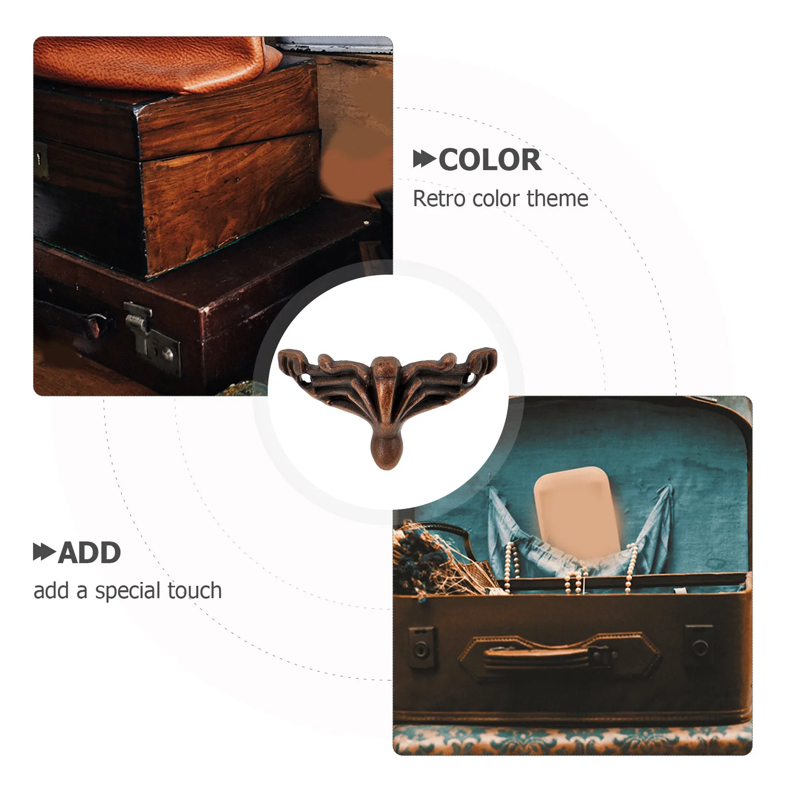 20 قطعة أرجل قطع الأثاث أقدام الزخرفية سبائك الزنك 27x16 مللي متر ل أريكة كرسي الجدول حامل ليلي تعديل الارتفاع أحمر داكن قوي