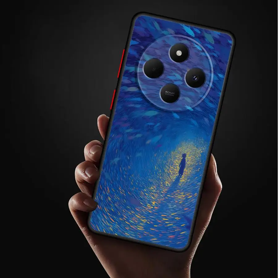 Marine Organism SHELL สําหรับ Xiaomi Redmi A4 10 12C 9 K40 Pro A1 A2 PLUS 14C 13C ฝาครอบโทรศัพท์เคลือบ