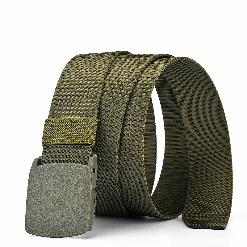 Men Women Tactical Webbing Belt Quick Release Buckle Lightweight Breathable Quick Dry Outdoor Military Hiking Work Waist Belt