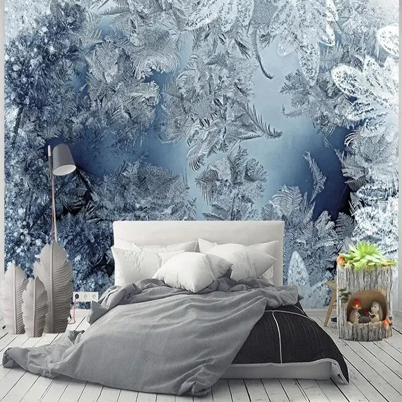 Custom Photo Wallpaper Modern 3D Winter Snow Scenery Background Wall Mural Living Room TV Sofa Bedroom Creative Papel De Parede