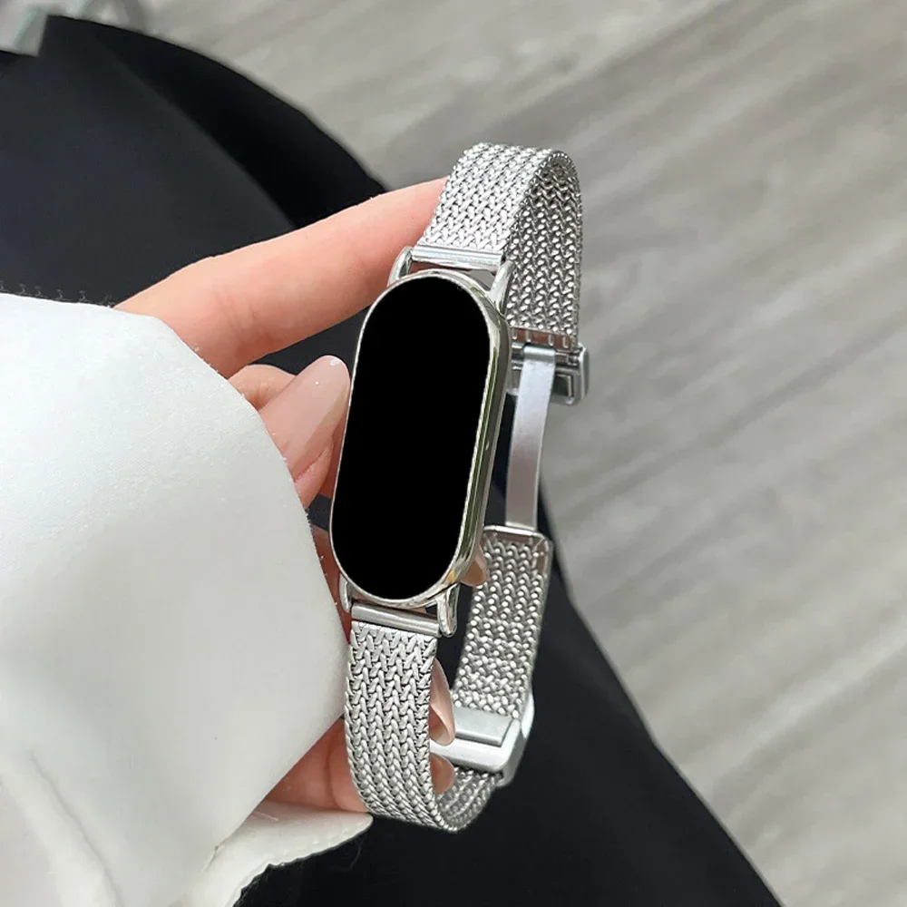 Magnetic Buckle Bracelet for Xiaomi Mi Band 9/8 Strap for Mi Band 8 Strap Stainless Steel Band Miband9/8 for xiaomi 9 Accessorie