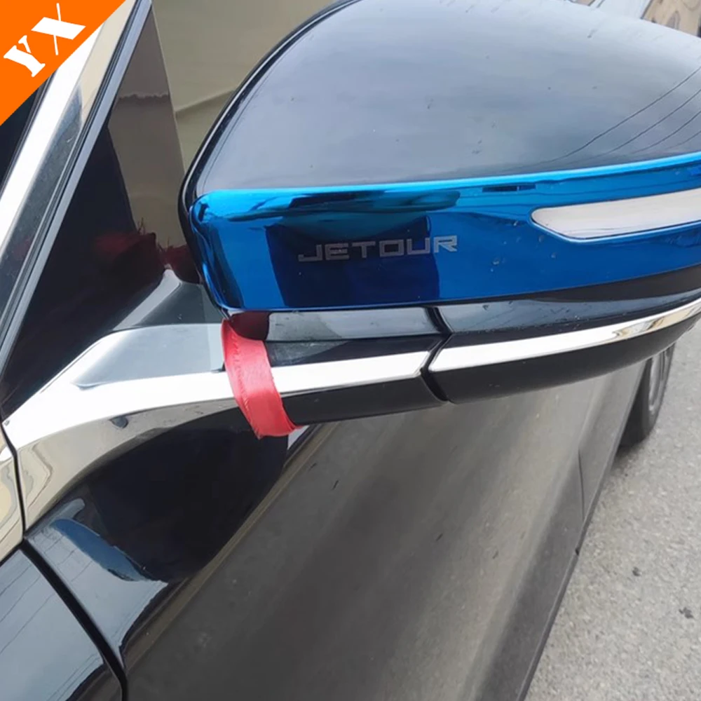 Voor Jetour x70 plus 2025 2026 auto accessoires roestvrij Auto Zijdeur Spiegel Strips Achteruitkijkspiegel Regenhoes Anti kras