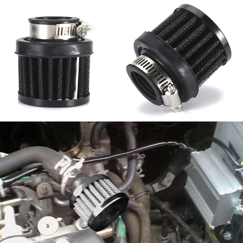 

For Car Motorcycle 12mm 25mm Universal Mini Air Filter - High Flow Cold Air Intake Crankcase Vent Cover 4PCS
