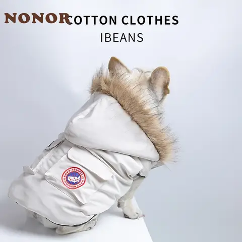 NONOR Vestiti per cani Cappotto invernale per cani da compagnia Giacca per cani di piccola taglia media Addensare caldo gilet con cappuccio Chihuahua Yorkies Abbigliamento per animali domestici