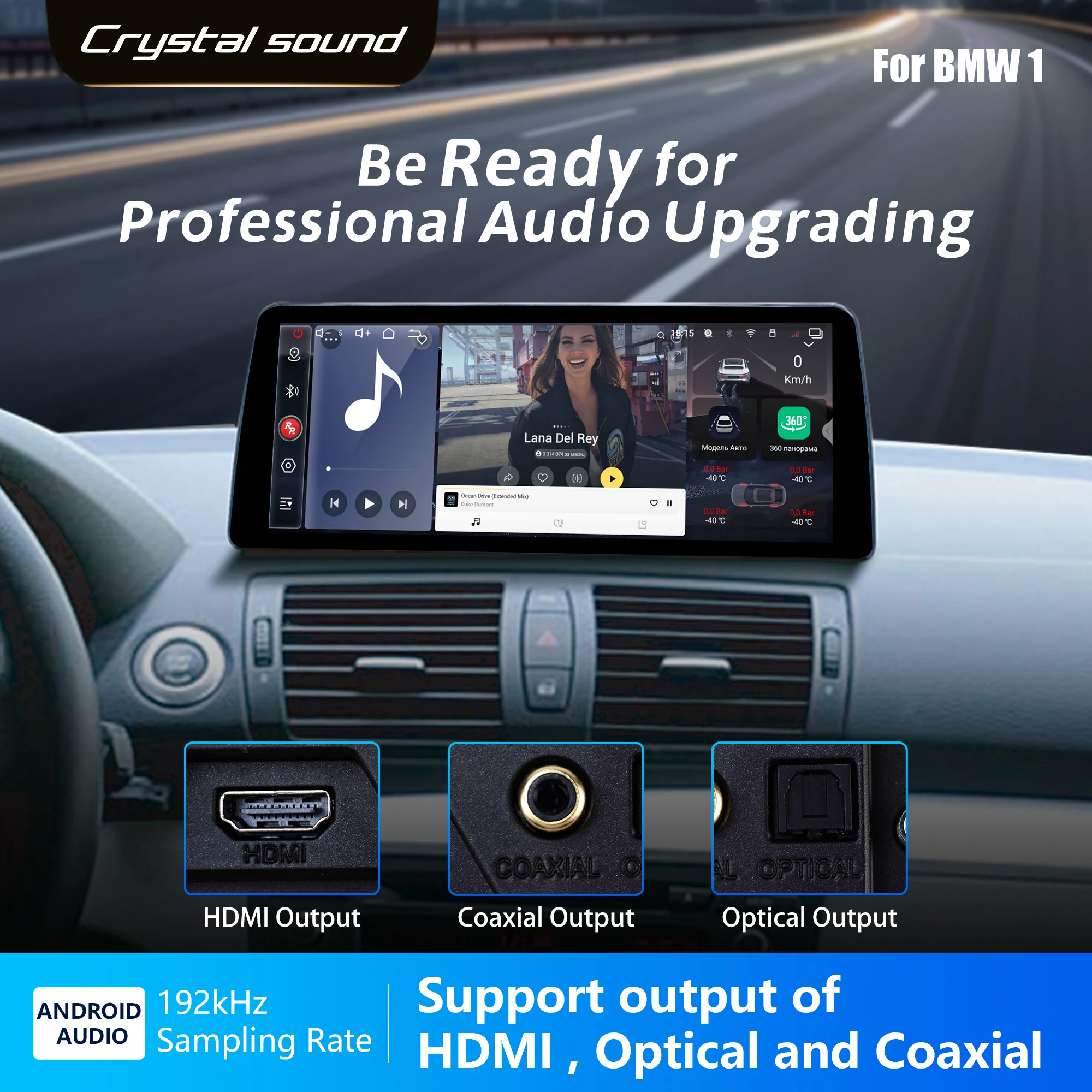 Redpower Crystal Sound 850 Pro Max شاشة مشغل راديو السيارة الاندورويد لسيارات BMW 1 Series E87(2006-2011) CarPlay Bluetooth Hi-Fi