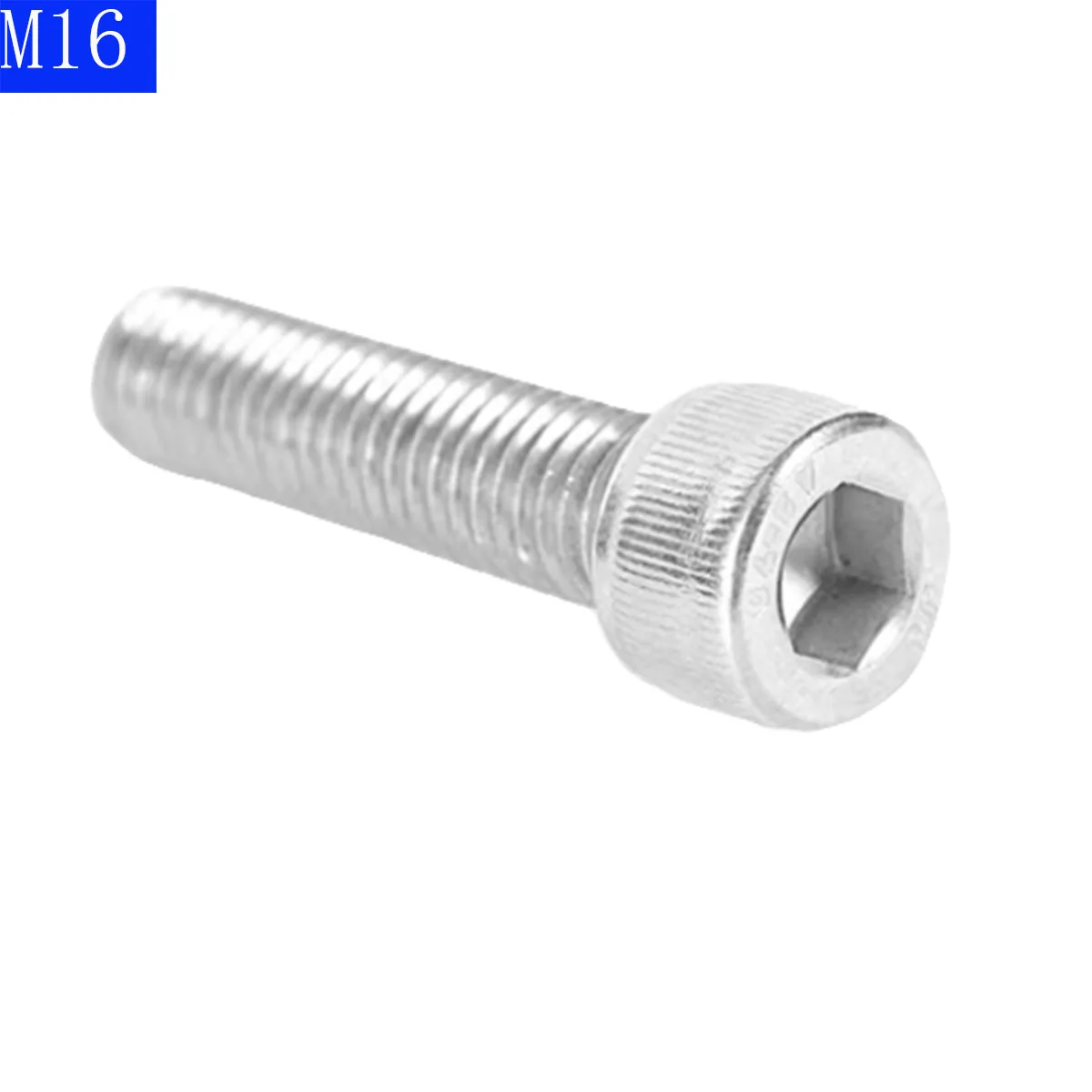 M16 - 2  16mm 304 Stainless Steel SOCKET HEAD Caps Screws  Allen Hex Socket Cap Head DIN 912 A2 / 70 , 2 Coarse