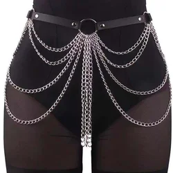 Women Sexy Body Chain Harness Belly Waist Chain Accessories Adjustable Chain Belly Belt Gothic body chain Festival Girls Jewelry