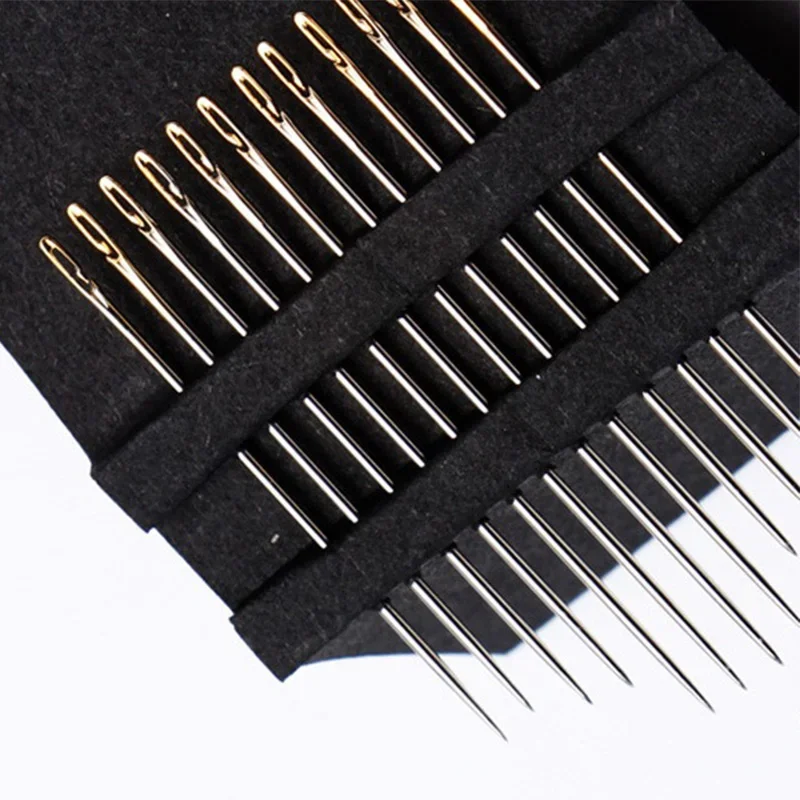 12PCS Sewing Needles Multi-size Side Opening Stainless Steel Darning Sewing Household Hand Tools DROPSHIPPING