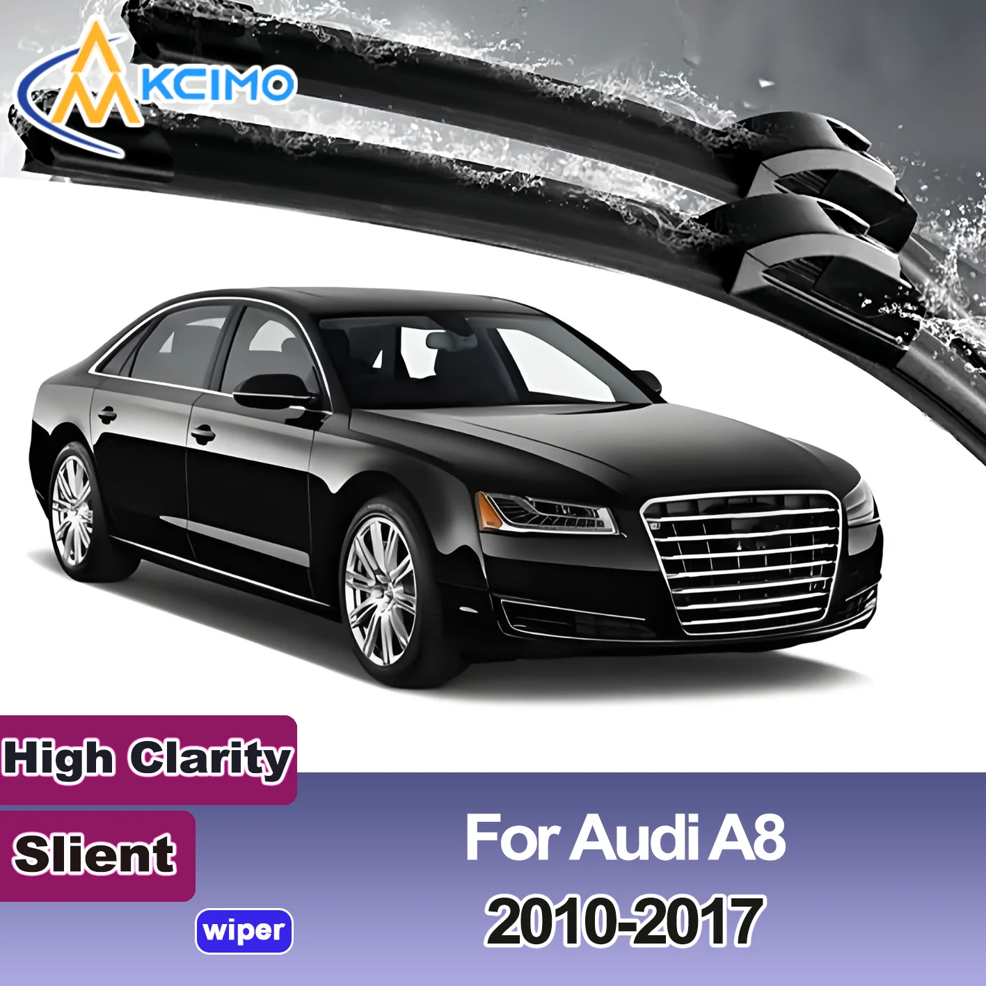

2PCS New Front Windshield Wiper Blade for Audi A8 D4/4H 2010-2017 S8 Front Windshield Auto Wipers Blade Accessories 2017 2016
