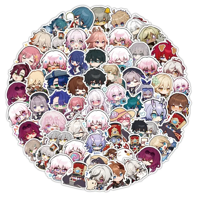 100pcs Hot Game Honkai Star Rail Graffiti Stickers for Helmet Bicycle Hand Account Pencil Case Decals Stickers World Gifts