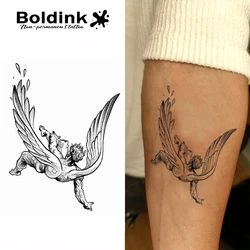 Boldink Fallen Angel Temporary Tattoo,Lasts To 15 Days New Technology Magic Waterproof Semi Permanent Sticker.