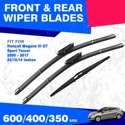 Front Rear Wiper Blades For Renault Megane III 3 MK3 Grand Tourer Sport Tourer GT 2008 - 2017 Windshield Windscreen Window Back