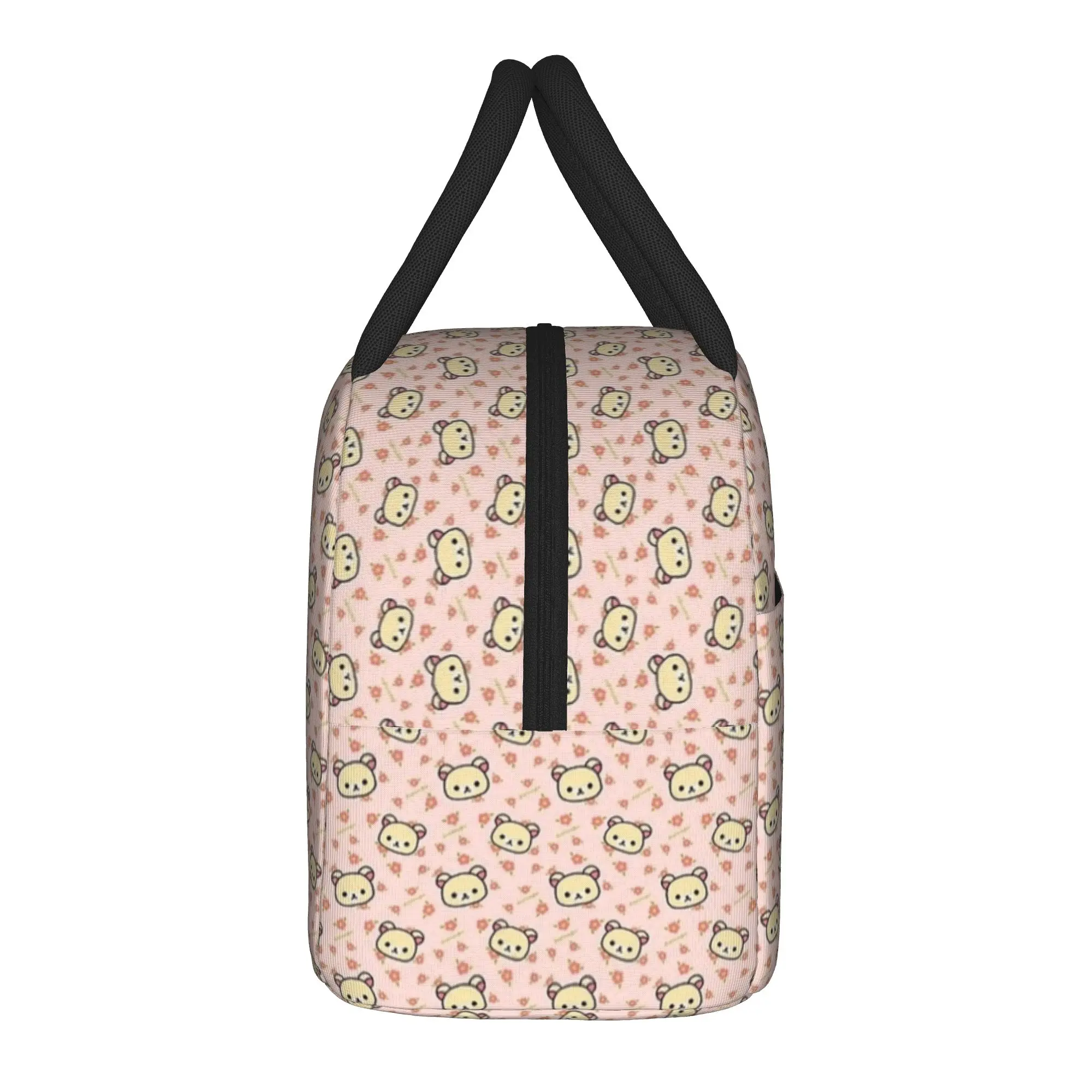 Pink Korilakkuma Insulated Lunch Bags Leakproof Rilakkuma Meal Container Cooler Bag Tote Lunch Box Office  Outdoor Bento Pouch