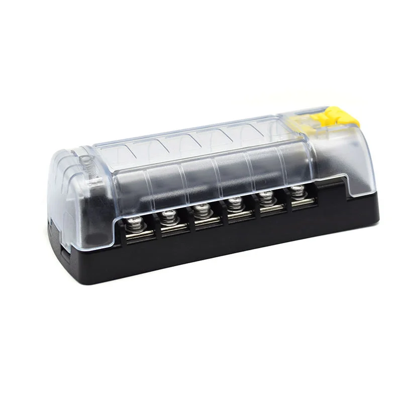 Automotive Fuse Box 6 Independent Circuits ST Blade Fuse Block with Cover