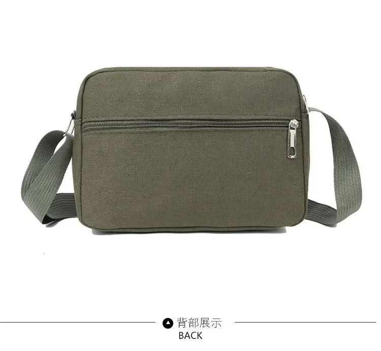 Canvas Small Square Bag, Multi-layer Business Stall, Wallet Collection, Wear-resistant and Casual Single Shoulder Crossbody Bag