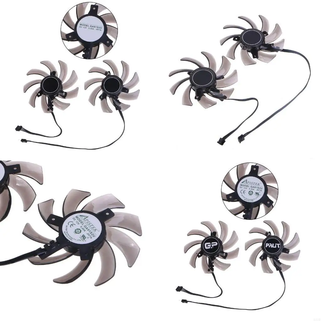 

896F 85 мм GA91S2U 4PIN 12V 0,4A VGA FAN ГААССКА Охлаждение для 1660 1660TI