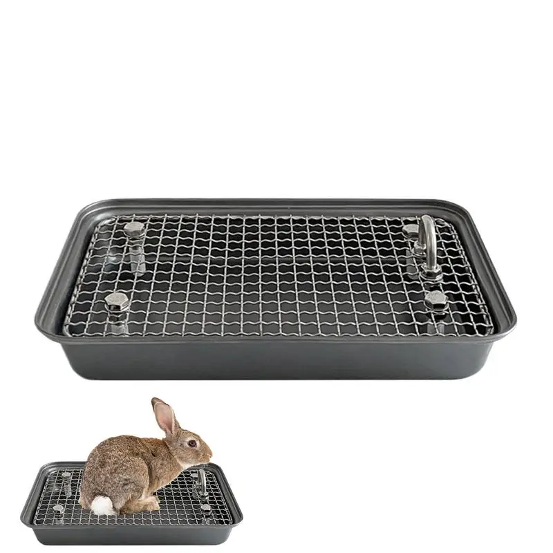 Bunny Litter Box Removable Litter Box Reusable Training Pan Cage Stainless Steel Potty Trainer for Small and Medium Animals