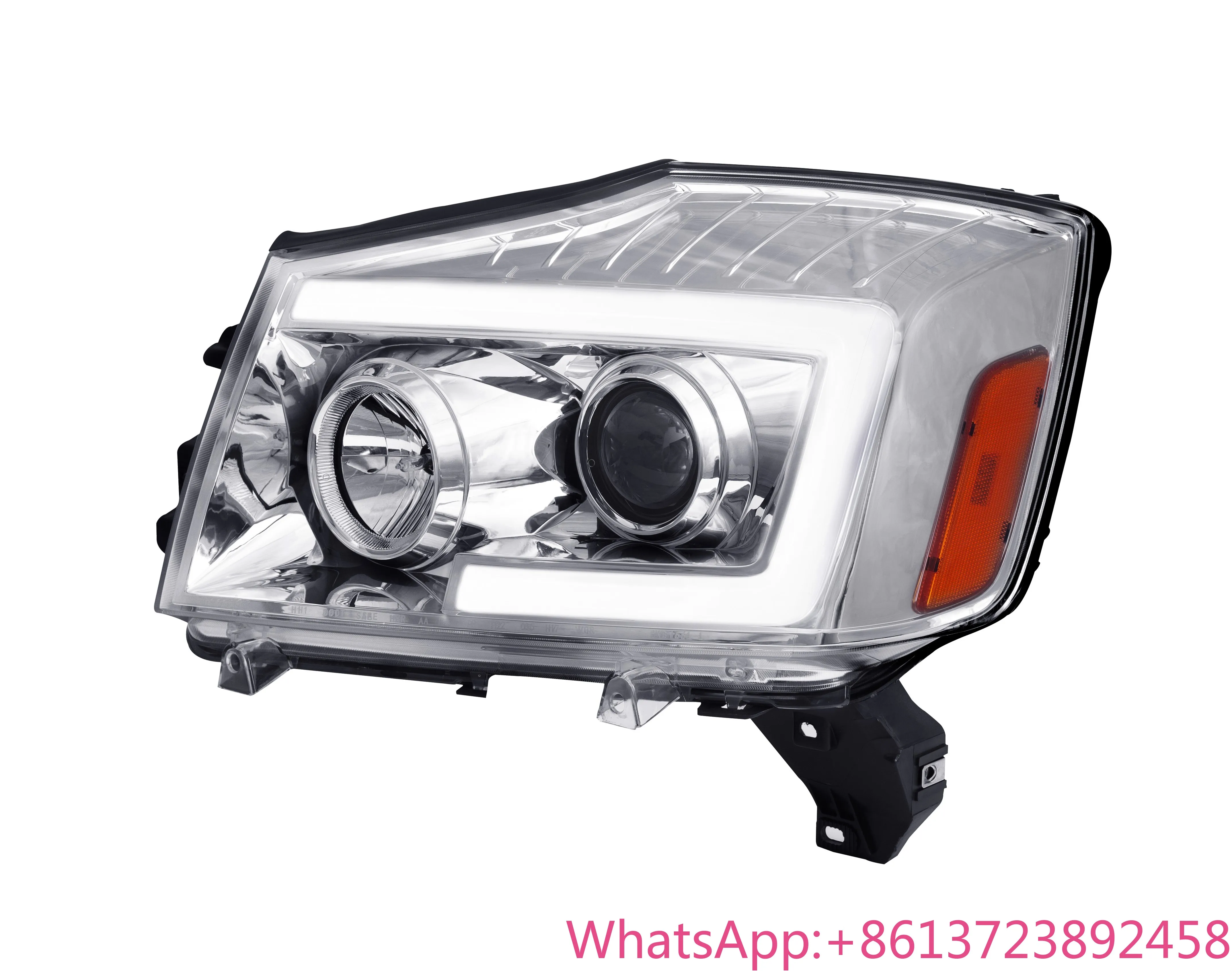 Hot-selling LED C-Bar Projector Headlights wSwitchback Sequential Turn Signals FOR 04-15 Nissan Titan/04-07 Armada(Chromed/Clear