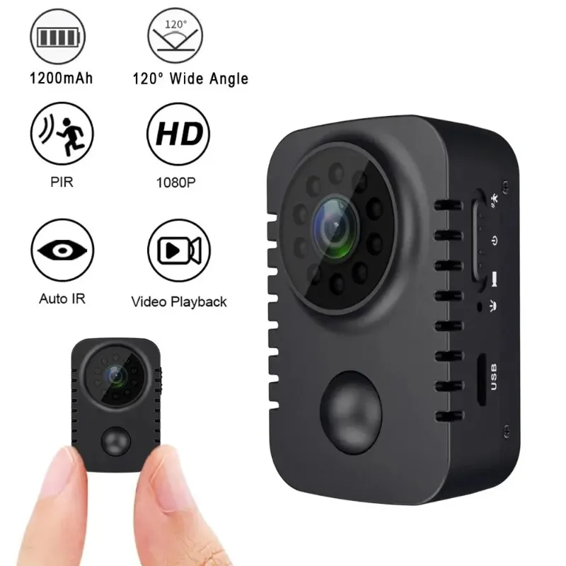 

Mini Body Camera 1080P Full HD Smart Security Pocket Night Vision Motion Dection Camcorder For Cars Standby PIR Video Recorder