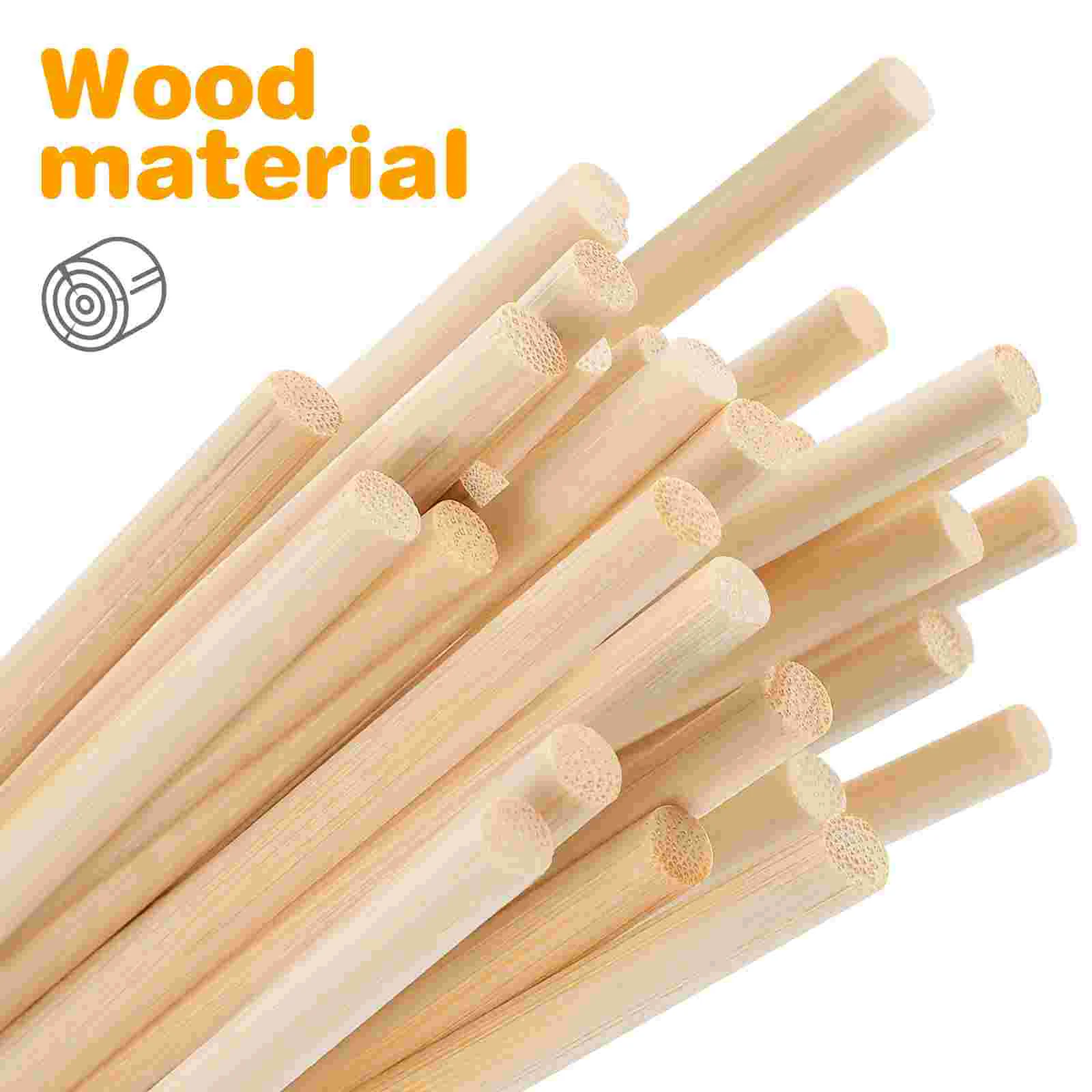 35 Pcs Lantern Handle Wooden Pole Compact Storage Paper Lantern Sticks Handheld No Burr Comfort Grip