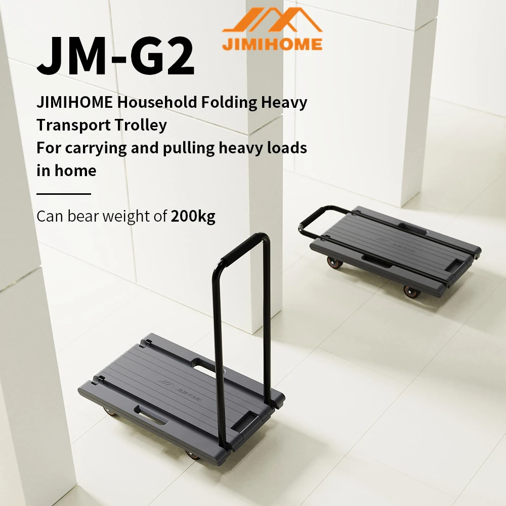 

JIMIHOME Folding Hand Truck 200kg Heavy Duty Luggage Cart Utility Dolly Platform Cart for Luggage, Travel, Moving, Shopping