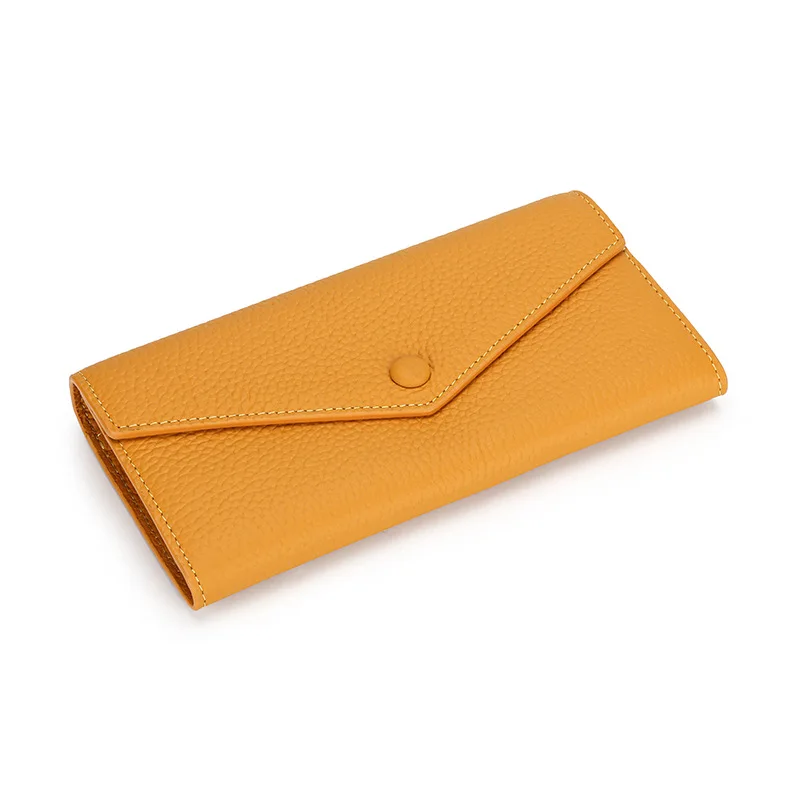 URBAN MASTER Cowhide Long Women Wallet Large Capacity Genuine Cow Leather Envelope Slim Clutch Phone Purse Dompet Pria Kanvas