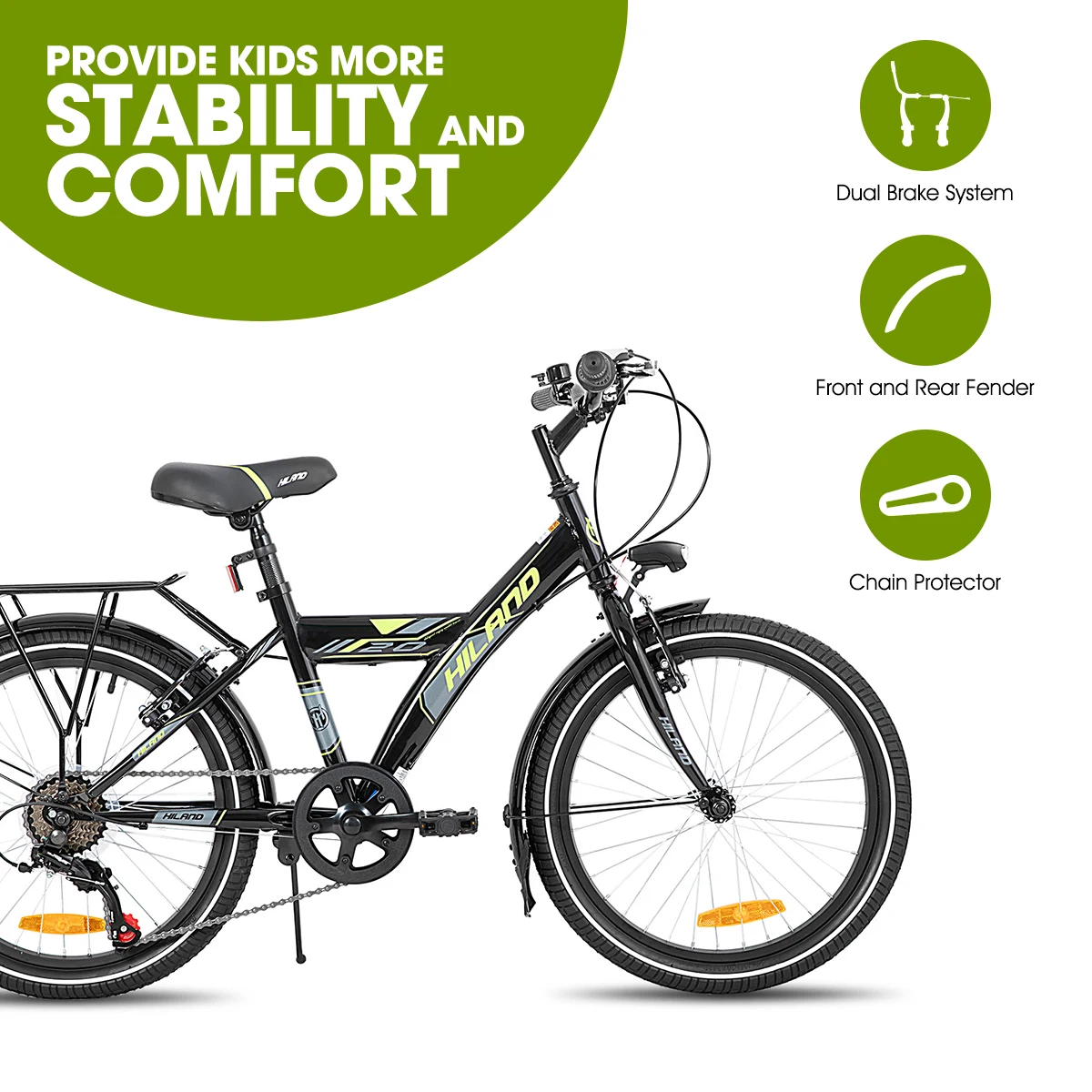 دراجة جبلية للأطفال مقاس 20/24 بوصة من Hiland للأطفال الأولاد والبنات من عمر 6 إلى 10 سنوات مع تروس Shimano 6 Speed #2