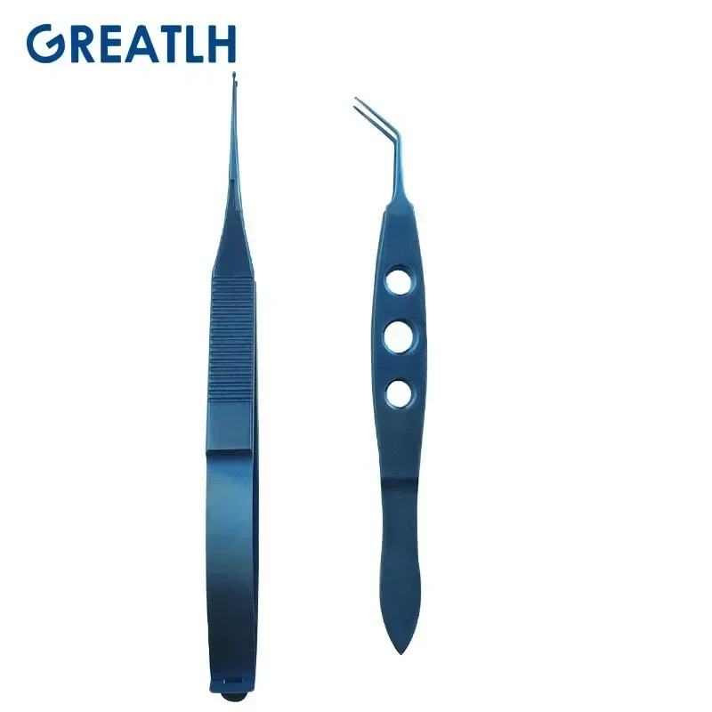 1pcs Duckbill Lens Implantation Tweezers Intraocular Lens Holding Forceps Half-type Soft Crystal Folding Ophthalmic Instrument