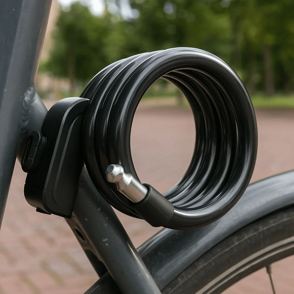 

Крепление из стальной проволоки, велосипедный тросовый замок, портативный замок высокой безопасности с ключами, разноцветные аксессуары для велосипеда, электрический электронный велосипед