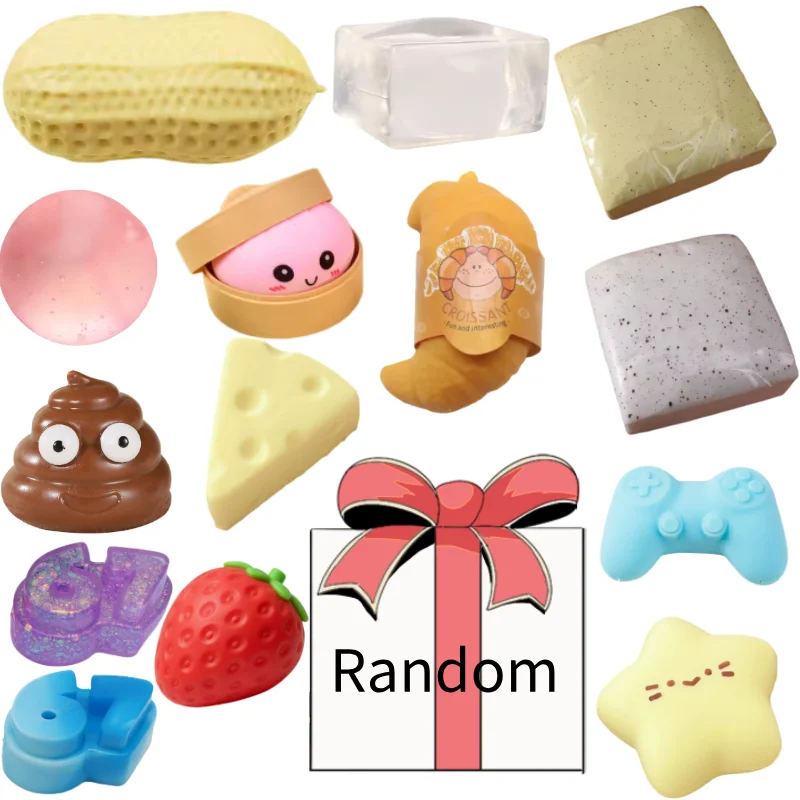 

Random Style Mini Cute Squeeze Toy, Soft Silicone Decompression Toy, Odorless Non-toxic Stress Relief Tool for Adults