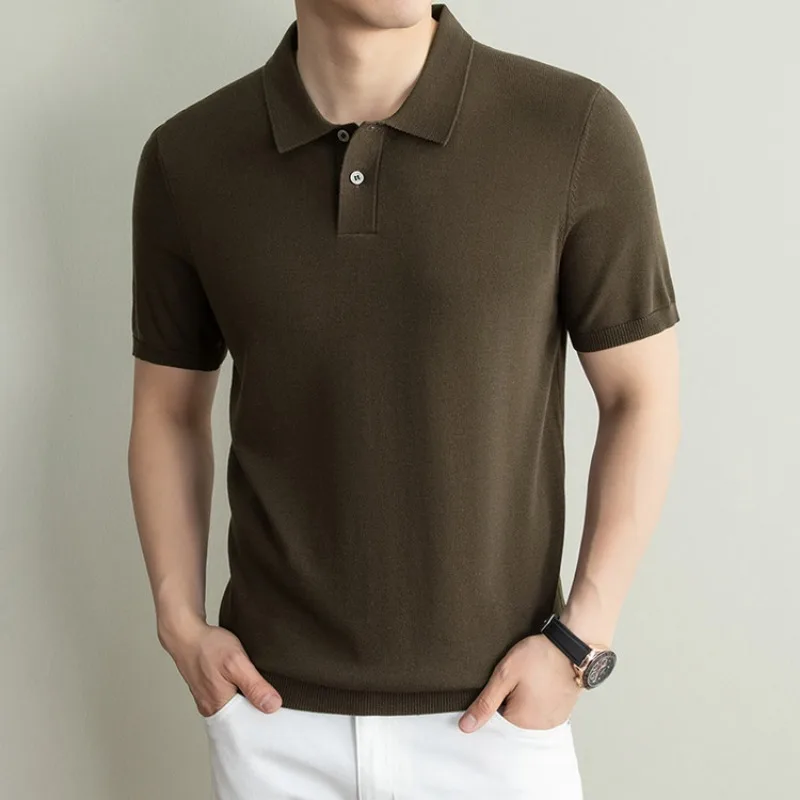 High Quality Linen Men's Polo Shirts Lightweight Soft Summer Short Sleeve T-shirt Casual Old Money Style Button Down Work Office — купить у AliExpress WW