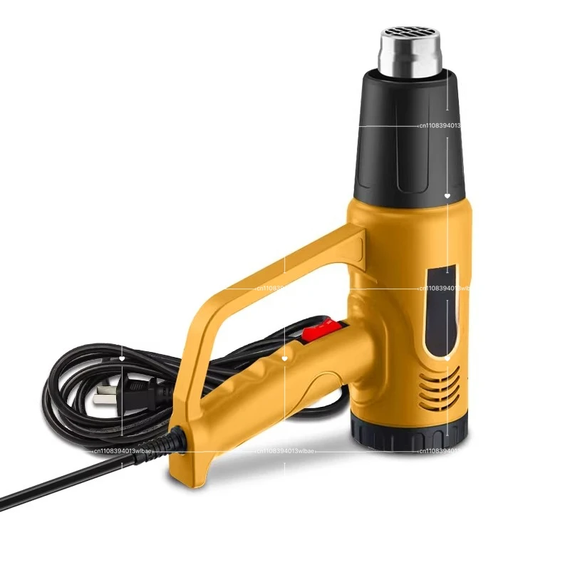 Industrial Grade 2.5 Meters Power Cord Hot Air Gun High Power Baking Hair Dryer Car Film Baking Gun