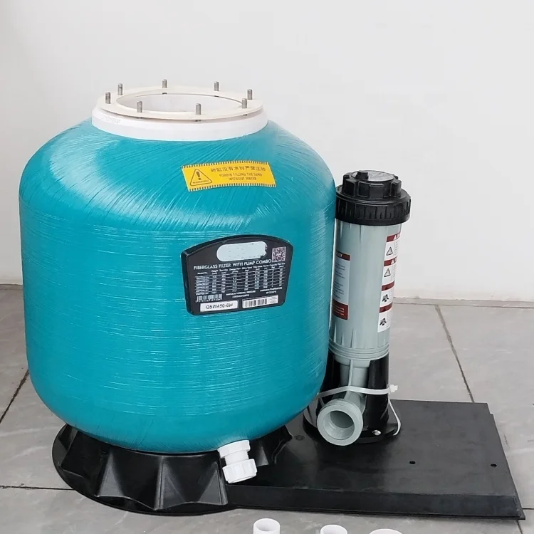 400 مللي متر نظام تصفية رمل حمام السباحة Pisina مع مضخة الألياف الزجاجية مع صمام متعدد المنافذ طقم مرشح حمام السباحة لتدوير المياه