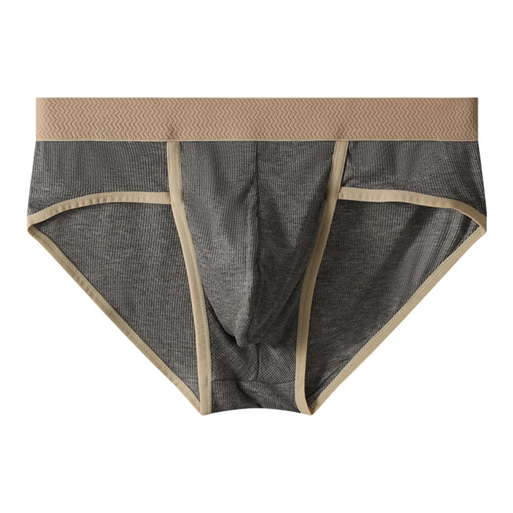 

Men Soft Solid Briefs Breathable Underpants Simple Lingerie Sports Seamless Trunks Soft Sleep Underwear U Convex Pouch Panties