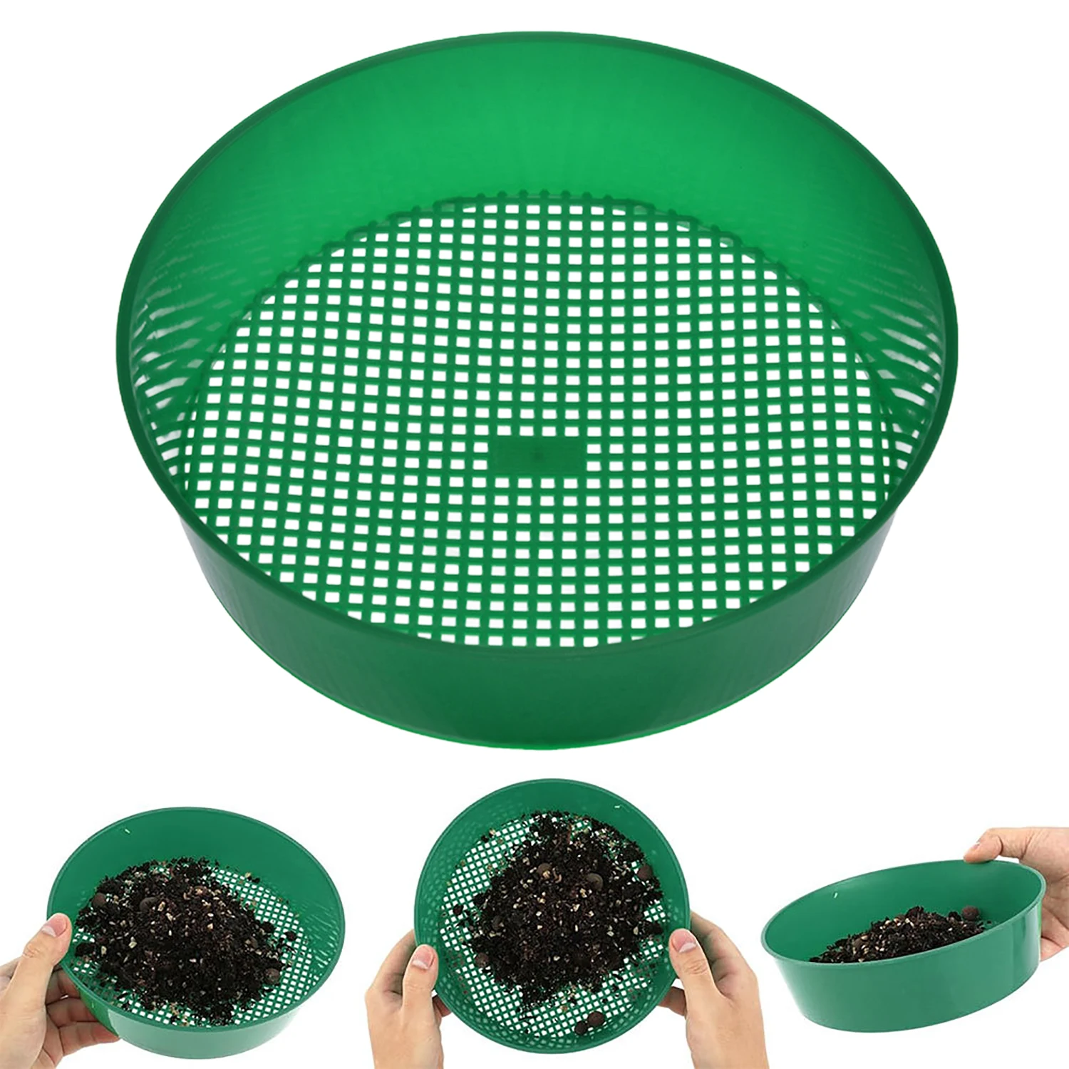 Plastic Soil Sieve Filter Mesh for Soil Stone Sifting Filtration Garden Flower Plant Nursery Tool Gardening Cultivation Supplies