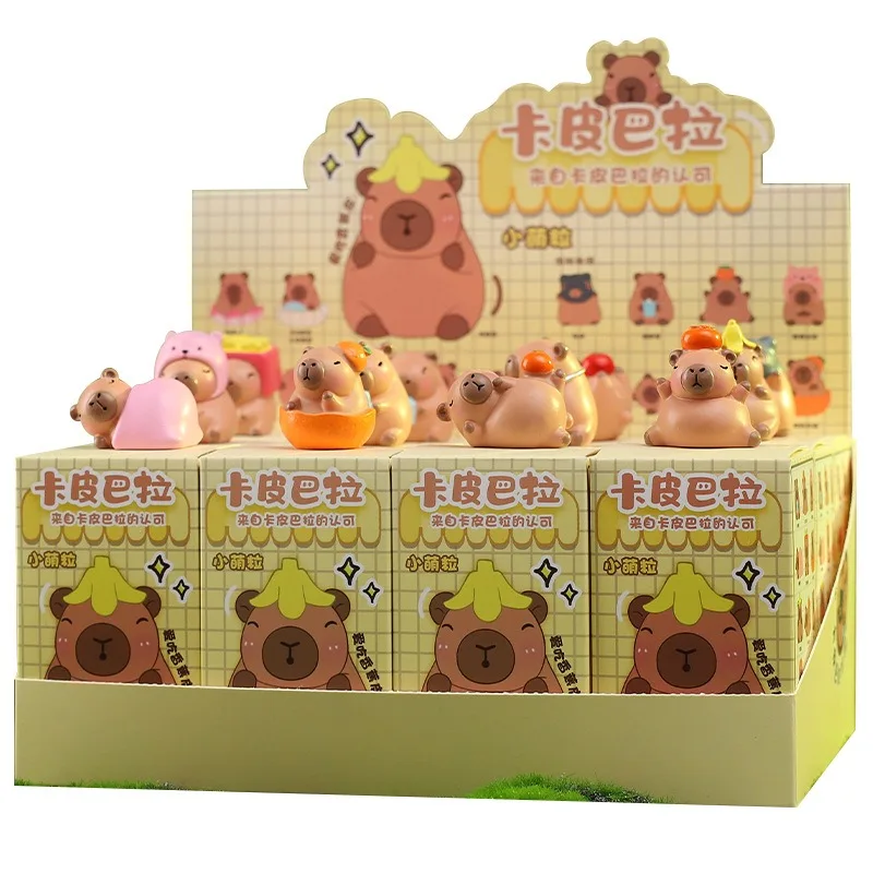 

New Capybara Blind Box Mini Doll Car Interior Decoration Action Figure Desktop Ornament Model Children's Birthday Christmas Gift
