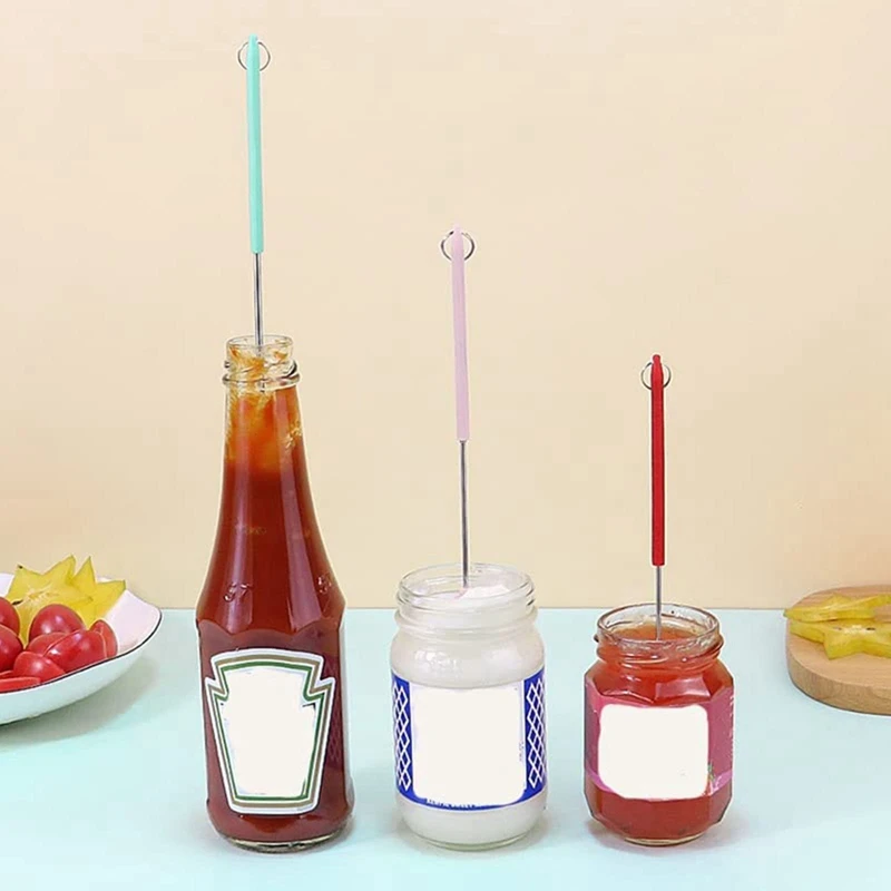 8 buah Spatula silikon teleskopik dan Sendok, Spatula silikon Mini, Spatula Makeup mudah untuk menyimpan untuk memasak di dapur